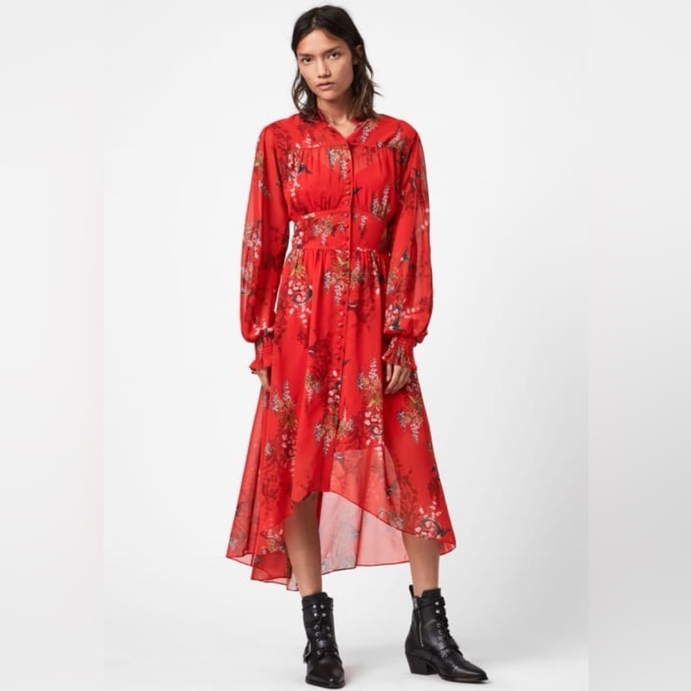 All Saints Leonie Melisma Dress Size US 8